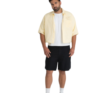 NLM Semi Cropped Short Sleeve Button Up